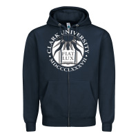 Navy clark university Zipper Hoodie - linhVisuals