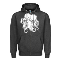 Charcoal Heather the fantasy trip  octopus Zipper Hoodie - linhVisuals