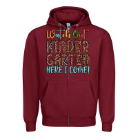 Burgundy watch out kindergarten here i come! Zipper Hoodie - JahusDesignShop