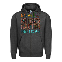 Charcoal Heather watch out kindergarten here i come! Zipper Hoodie - JahusDesignShop