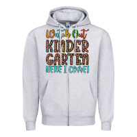 Heather Grey watch out kindergarten here i come! Zipper Hoodie - JahusDesignShop