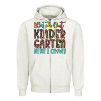 Oatmeal Heather watch out kindergarten here i come! Zipper Hoodie - JahusDesignShop
