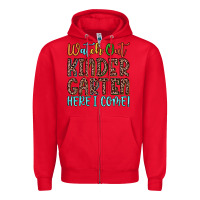 Red watch out kindergarten here i come! Zipper Hoodie - JahusDesignShop