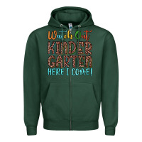 Sports Green watch out kindergarten here i come! Zipper Hoodie - JahusDesignShop