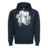 Navy the fantasy trip  octopus Zipper Hoodie - linhVisuals