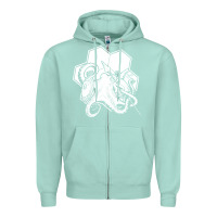 Seafoam the fantasy trip  octopus Zipper Hoodie - linhVisuals