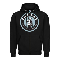 Black top pot doughnuts Zipper Hoodie - linhVisuals