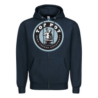 Navy top pot doughnuts Zipper Hoodie - linhVisuals