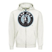 Oatmeal Heather top pot doughnuts Zipper Hoodie - linhVisuals
