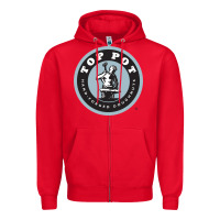 Red top pot doughnuts Zipper Hoodie - linhVisuals