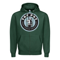 Sports Green top pot doughnuts Zipper Hoodie - linhVisuals