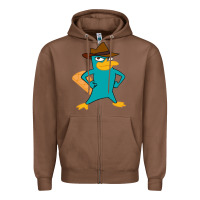 Chestnut phineas and ferb, agent p, perry the platypus Zipper Hoodie - linhVisuals