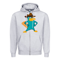 Heather Grey phineas and ferb, agent p, perry the platypus Zipper Hoodie - linhVisuals