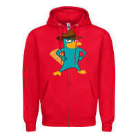 Red phineas and ferb, agent p, perry the platypus Zipper Hoodie - linhVisuals