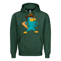Sports Green phineas and ferb, agent p, perry the platypus Zipper Hoodie - linhVisuals