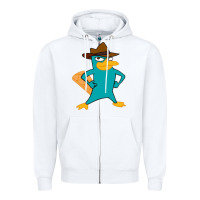 White phineas and ferb, agent p, perry the platypus Zipper Hoodie - linhVisuals