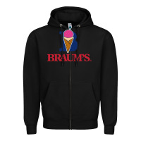 Black braums Zipper Hoodie - linhVisuals