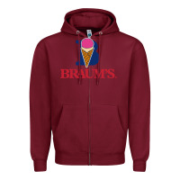 Burgundy braums Zipper Hoodie - linhVisuals