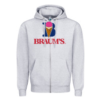 Heather Grey braums Zipper Hoodie - linhVisuals