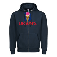 Navy braums Zipper Hoodie - linhVisuals
