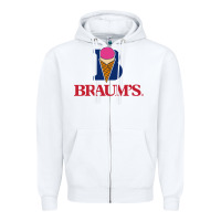 White braums Zipper Hoodie - linhVisuals