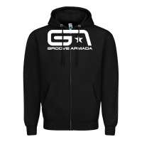 Black groove armada Zipper Hoodie - linhVisuals