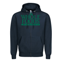 Navy whole foods market Zipper Hoodie - linhVisuals