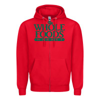 Red whole foods market Zipper Hoodie - linhVisuals