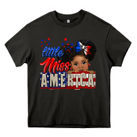 Asphalt little miss america black girl peekaboo Heavy Core Tee - CowGirlArtShop