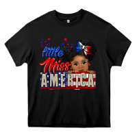 Black little miss america black girl peekaboo Heavy Core Tee - CowGirlArtShop