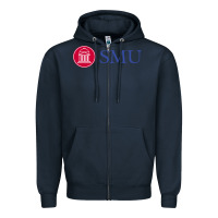 Navy The southern methodist university Zipper Hoodie - linhVisuals