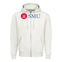 Oatmeal Heather The southern methodist university Zipper Hoodie - linhVisuals