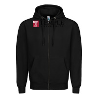 Black The temple university Zipper Hoodie - linhVisuals
