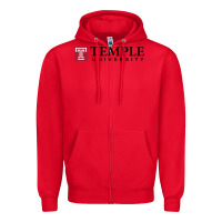 Red The temple university Zipper Hoodie - linhVisuals