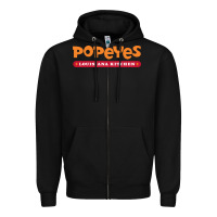 Black popeyes louisiana kitchen Zipper Hoodie - linhVisuals