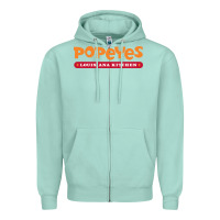 Seafoam popeyes louisiana kitchen Zipper Hoodie - linhVisuals