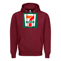 Burgundy eleven Zipper Hoodie - linhVisuals