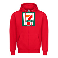 Red eleven Zipper Hoodie - linhVisuals