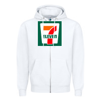 White eleven Zipper Hoodie - linhVisuals