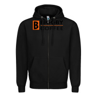 Black biggby coffee Zipper Hoodie - linhVisuals