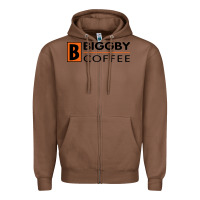 Chestnut biggby coffee Zipper Hoodie - linhVisuals