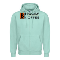 Seafoam biggby coffee Zipper Hoodie - linhVisuals