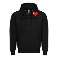 Black Virginia Is For Lovers Zipper Hoodie - linhVisuals
