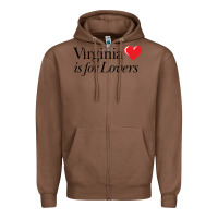 Chestnut Virginia Is For Lovers Zipper Hoodie - linhVisuals