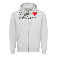 Dove Grey Virginia Is For Lovers Zipper Hoodie - linhVisuals
