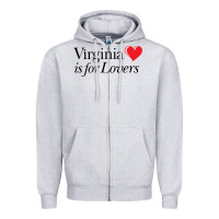 Heather Grey Virginia Is For Lovers Zipper Hoodie - linhVisuals