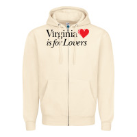 Sandshell Virginia Is For Lovers Zipper Hoodie - linhVisuals