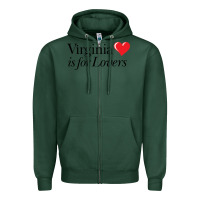 Sports Green Virginia Is For Lovers Zipper Hoodie - linhVisuals