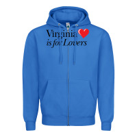 True Royal Virginia Is For Lovers Zipper Hoodie - linhVisuals