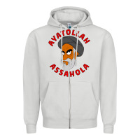 Dove Grey Ayatollah Assahola Zipper Hoodie - linhVisuals